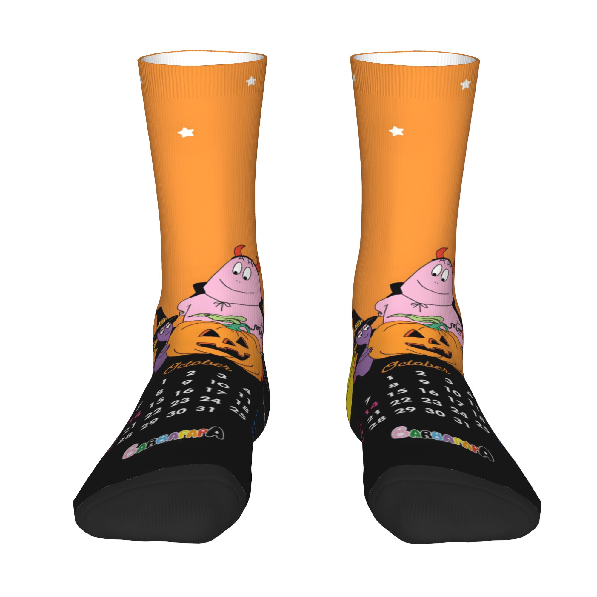 Dress Sock Men - ถุงเท้าลายการ์ตูนบาร์บาปาป้าสุดฮาแบบกำหนดเอง สำหรับผู้ชายและผู้หญิง ถุงเท้าลายพิมพ์ 3D สุดเท่ ใส่ได้ทุกเพศ