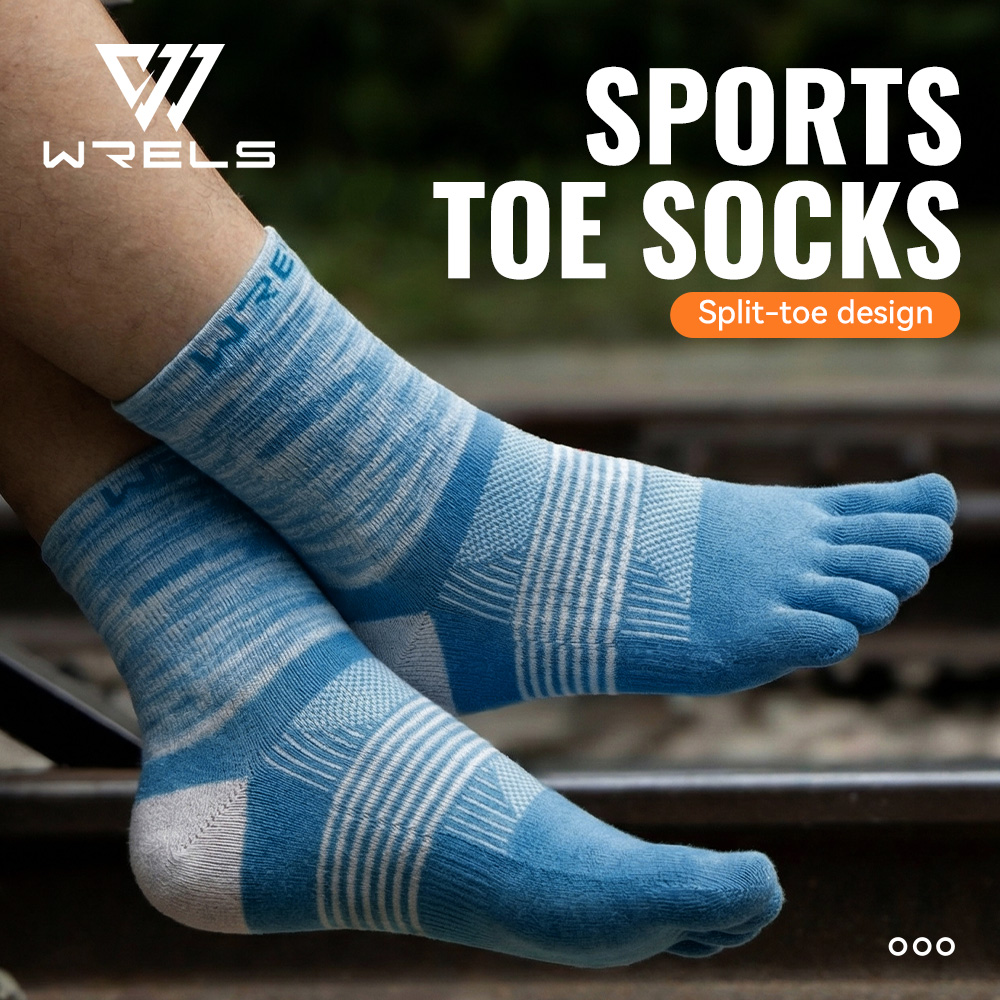 Wool Hiking Sock - WRELS 1/2/3 คู่ถุงเท้าห้านิ้วสำหรับนักกีฬาวิ่งระบายอากาศได้ดีข้อเท้าการบีบอัดน้ำหนักเบาถุงเท้าป้องกันการเกิดแผลพุพอง