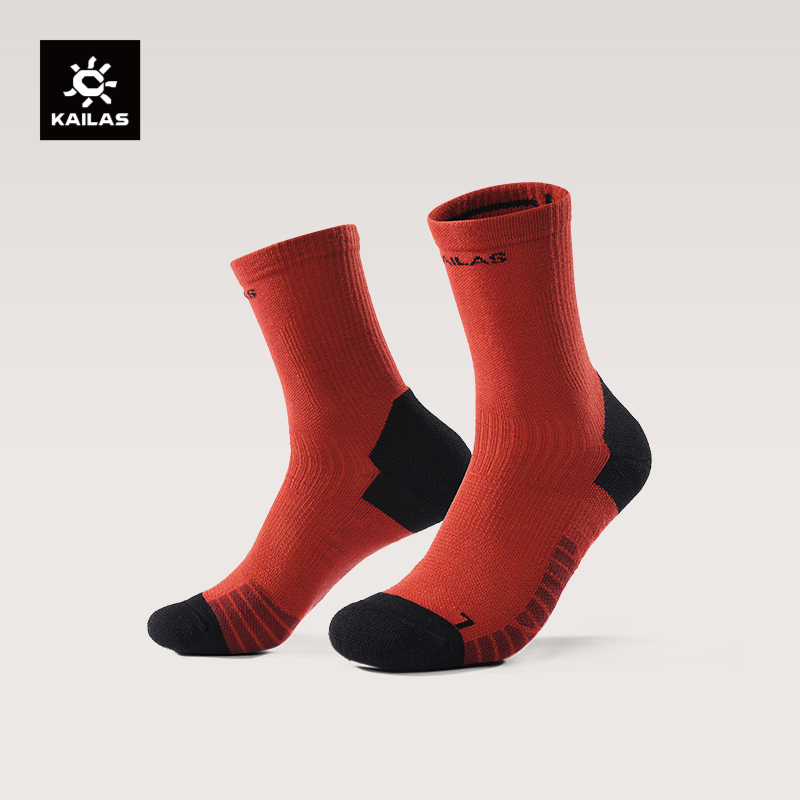 Wool Hiking Sock - KAILAS 2026 ใหม่ถุงเท้ากีฬาผู้ชาย COOLMAX เส้นด้ายไร้รอยต่อต้านเชื้อแบคทีเรียทนกลิ่นเดินป่าเดินป่าถุงเท้ากีฬา KH2602101
