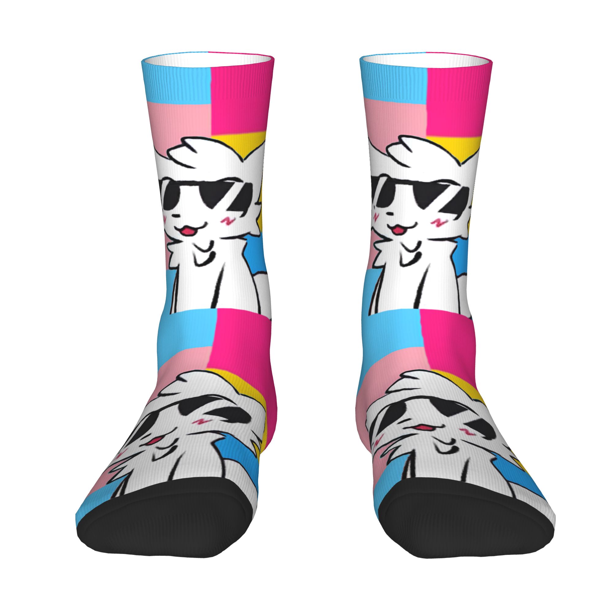 Dress Sock Men - ถุงเท้าลายการ์ตูนแมวน่ารัก 3D สำหรับผู้ชายและผู้หญิง แบบยูนิเซ็กส์ ลายตลก ดีไซน์เก๋