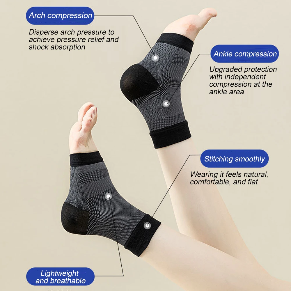 ถุงเท้ารัดกล้ามเนื้อแบบเปิดนิ้ - Ankle Brace Sock บทวิจารณ์และราคา