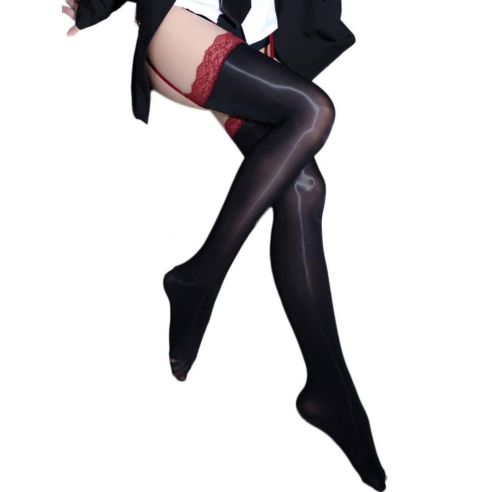 ถุงน่องลายน้ำมันเงางามแบบปะติด - Tights Pantyhose Sheer บทวิจารณ์และราคา
