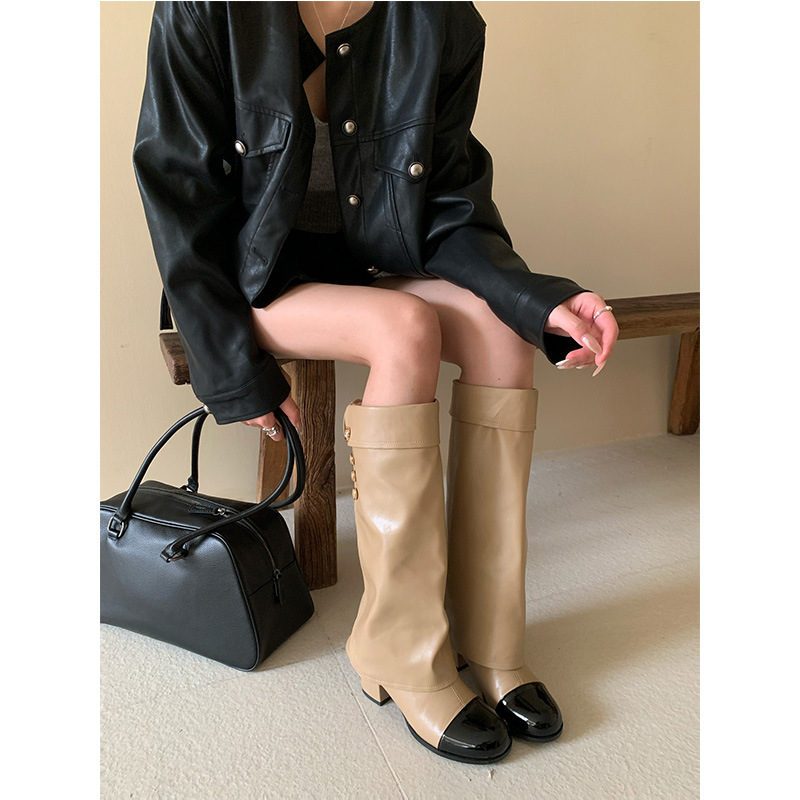 รองเท้าบูททรงนักรบหุ้มข้อสูง ส - Knee High Sock Women บทวิจารณ์และราคา