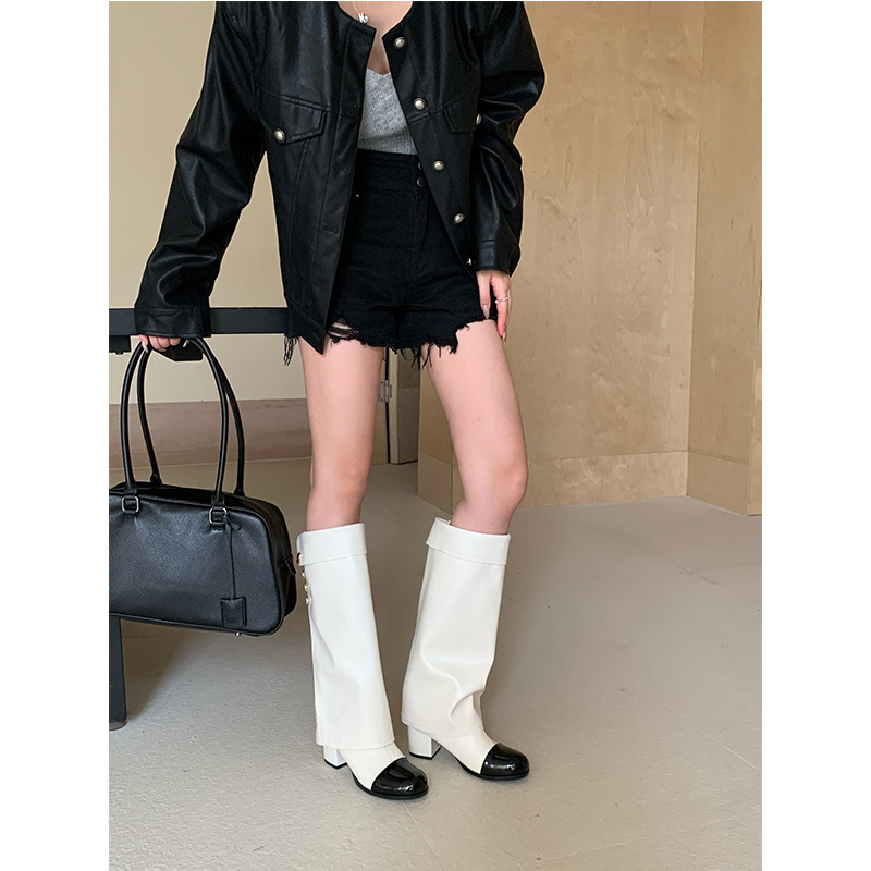รองเท้าบูททรงนักรบหุ้มข้อสูง ส - Knee High Sock Women บทวิจารณ์และราคา