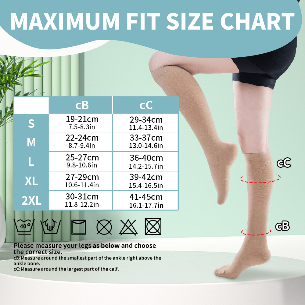 ถุงเท้ายาวถึงน่องแบบ23-32mmHg  - Compression Sleeve Calf บทวิจารณ์และราคา