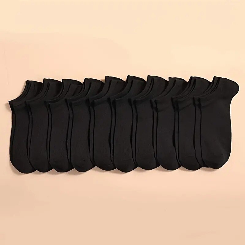 10 คู่ Unisex Casual PLAIN สีถ - Dress Sock Men บทวิจารณ์และราคา